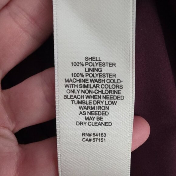 Eliza J Burgundy Floral Long Sleeve Tiered Dress Size 4 - Picture 11 of 12